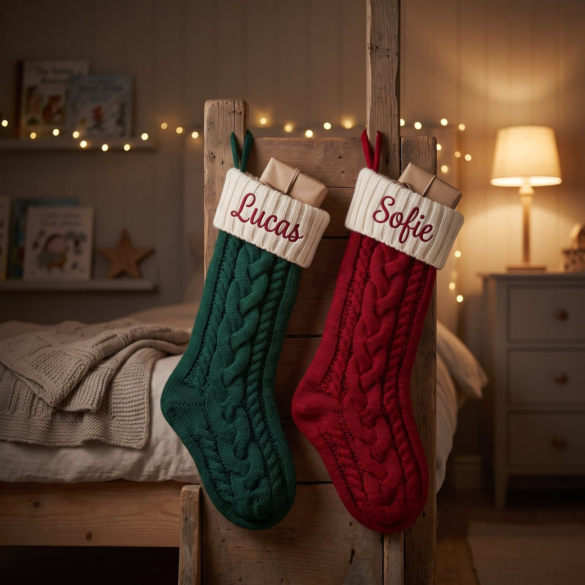 Christmas stocking with your child's name