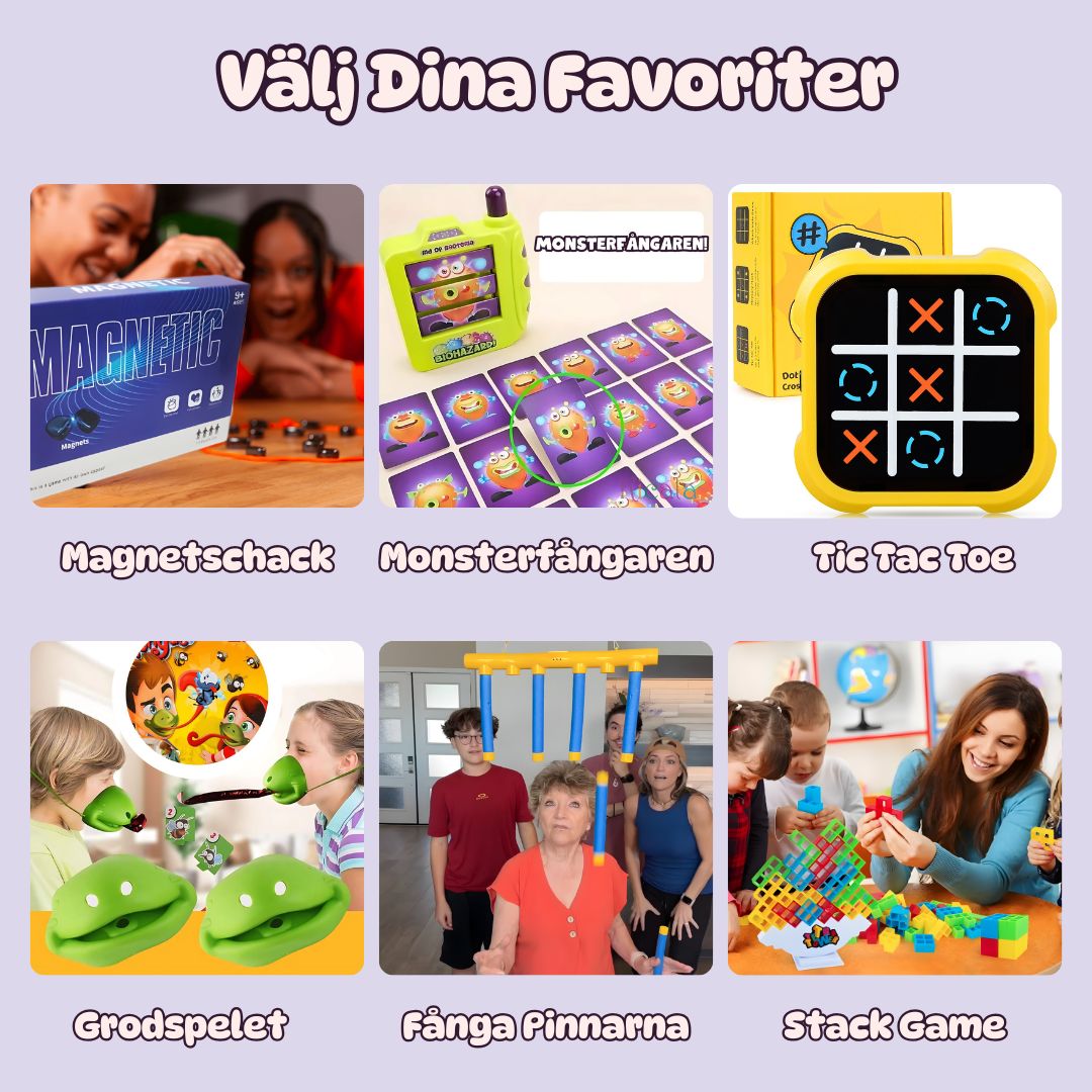 Spelkväll för Familj & Vänner - Välj Dina Spel