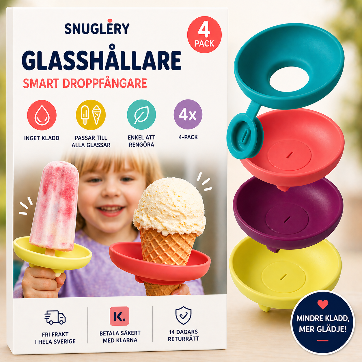 Inget Mer Glasskladd! För både Strut och Pinne - 4-pack