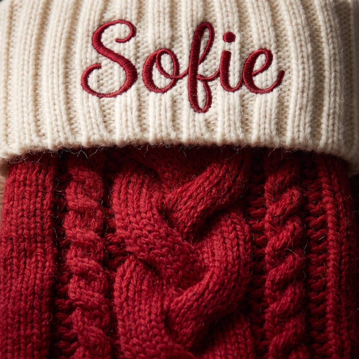 Christmas stocking with your child's name